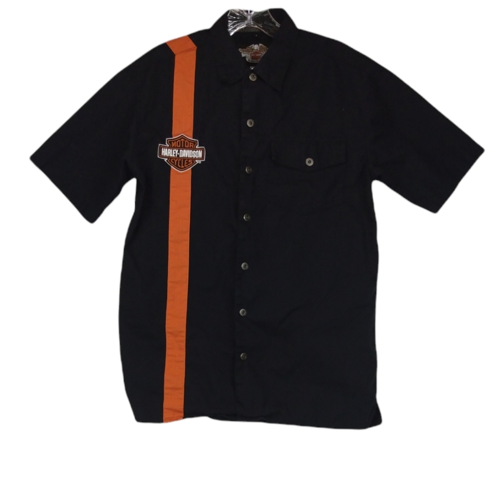 Men's Harley Davidson Motor Cycles One Pocket Button Down Shirt